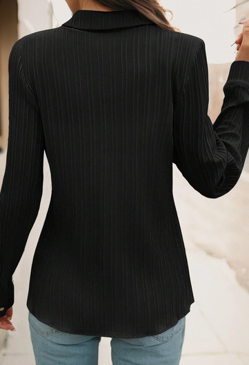 Classic Textured Button-Up Turn-Down Collar Shirt - On Mays Street