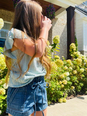 Girls Kan Can Medium Dark Wash Denim Shorts - On Mays Street