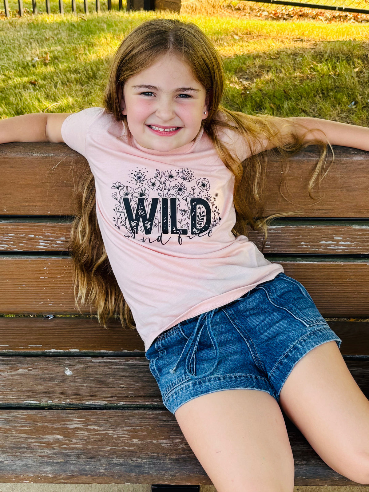 Girls Wild and Free T-Shirt – Fun Graphic Tee