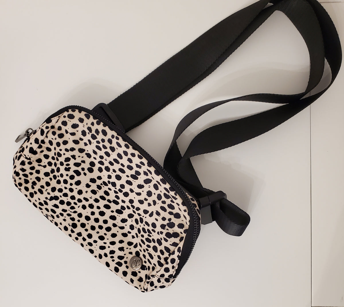 Nylon Belt Bag (Tan Dalmatian)