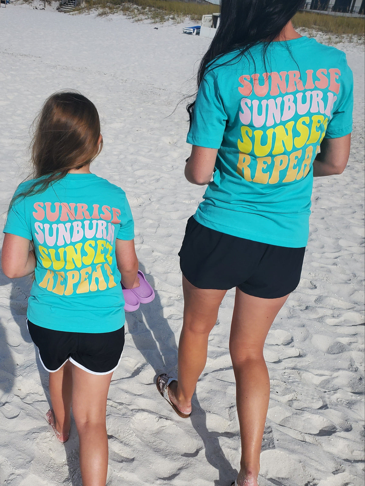 Sunrise Sunburn Sunset Repeat Tee - Women's & Youth Graphic T-Shirt