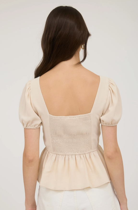 Front Bow Peplum Top: Back-to-school - On Mays Street