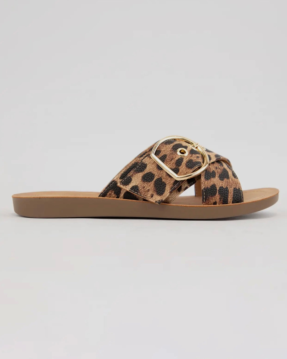 Leopard Criss Cross Sandals - On Mays Street