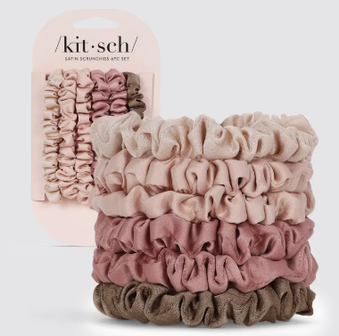 Ultra Petite Satin Scrunchies 6pc - Terracotta - On Mays Street