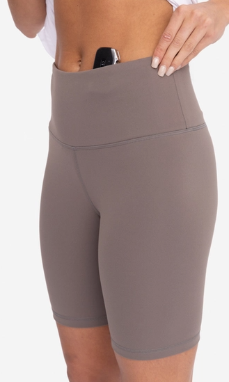 High Waist Biker Shorts (Olive) - On Mays Street