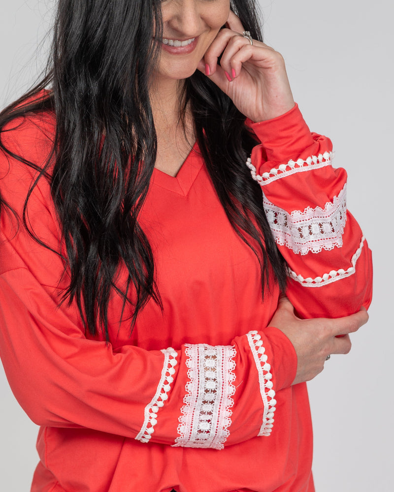 Sonya Lightweight Top (Coral) - On Mays Street