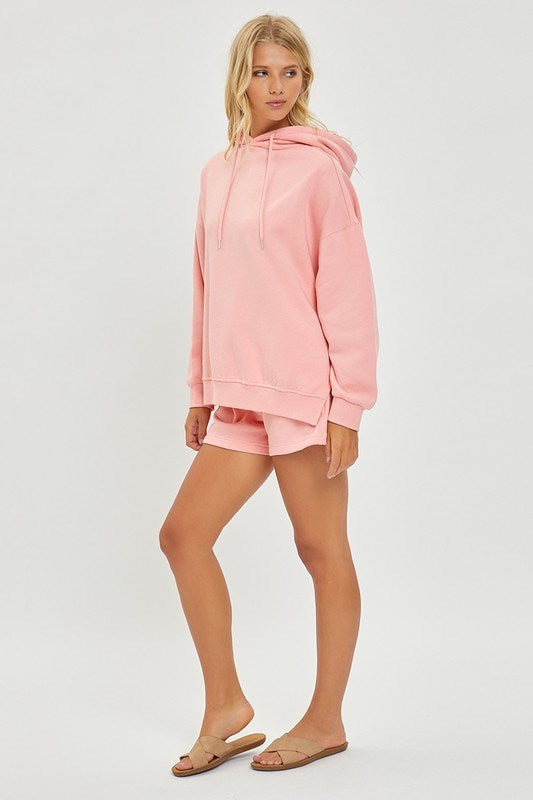 Soft Knit Oversized Hoodie Shirt (Blush) - On Mays Street