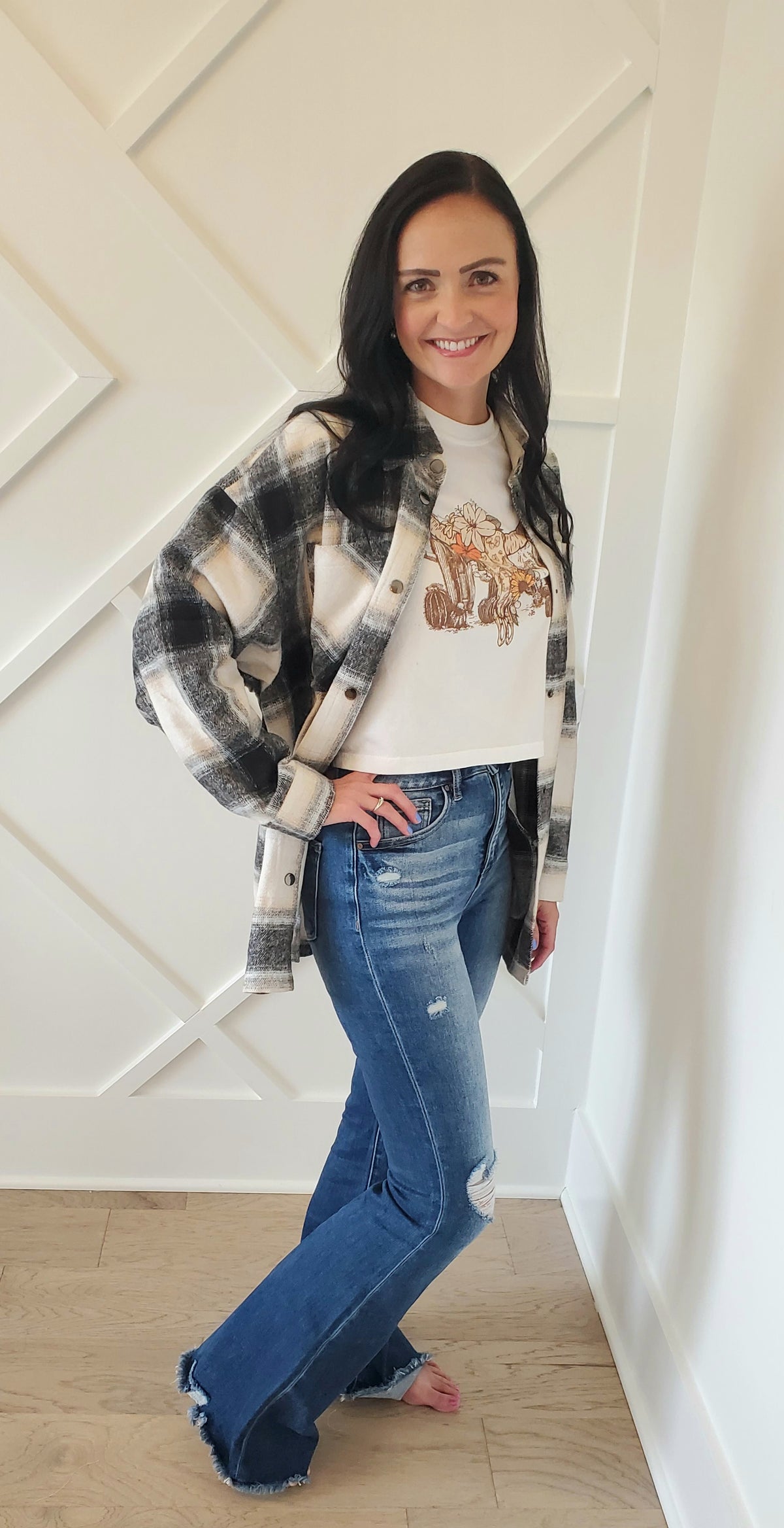 Dark High Rise Risen Flare Jeans - On Mays Street