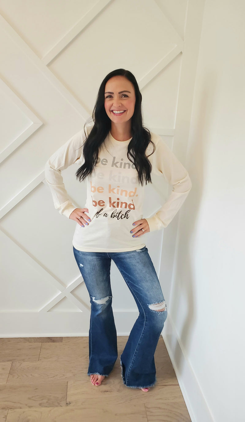 Be Kind of a B... Long Sleeve (Cream) - On Mays Street