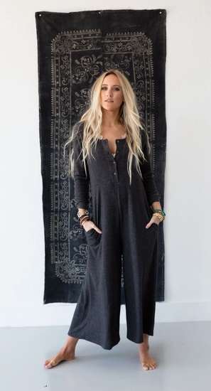 Simply Comfort Jumpsuit (Dark Gray) - On Mays Street